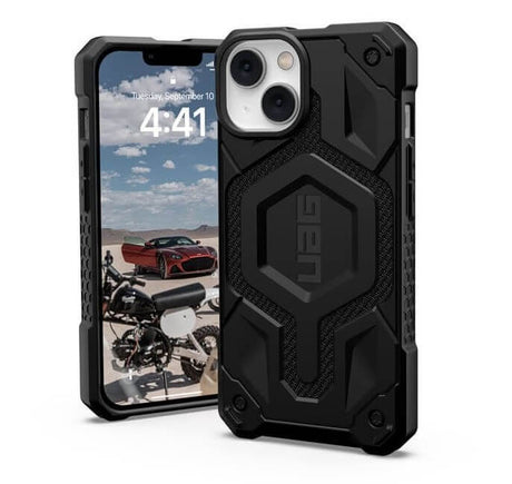 MagSafe Противоударен Калъф за iPhone 14 Plus, UAG Monarch Pro Kevlar Case, Черен (2)