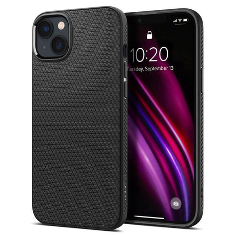 Противоударен Калъф за iPhone 14, Spigen Liquid Air Case, Черен