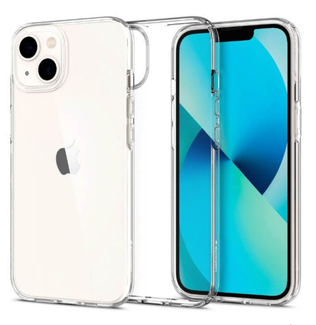 Противоударен Силиконов Калъф за iPhone 14 Plus, Spigen Liquid Crystal Case, Прозрачен (5)