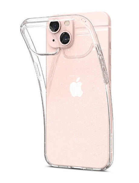 Блестящ Калъф за iPhone 13 Mini, Spigen Liquid Crystal Glitter Quartz Case, Прозрачен