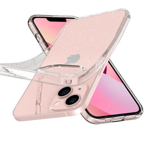 Блестящ Калъф за iPhone 13 Mini, Spigen Liquid Crystal Glitter Quartz Case, Прозрачен (3)