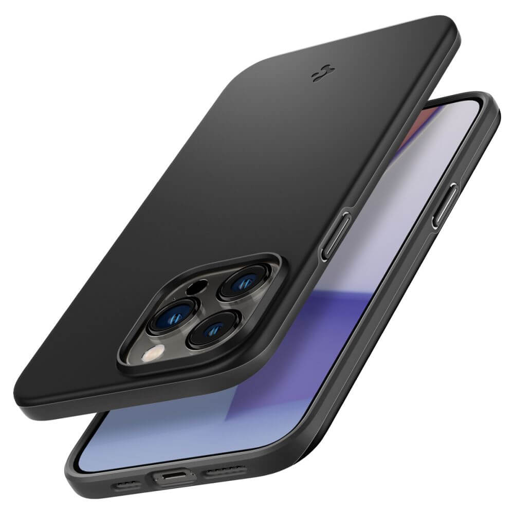Противоударен Калъф за iPhone 14 Pro, Spigen Thin Fit Case, Черен (5)