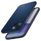Противоударен Калъф за iPhone 14, Spigen Thin Fit Case, Син (5)