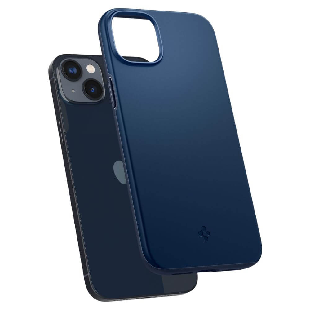 Противоударен Калъф за iPhone 14, Spigen Thin Fit Case, Син (7)