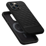 Magsafe Калъф за iPhone 14 Pro Max, Spigen Caseology Parallax, Черен (6)