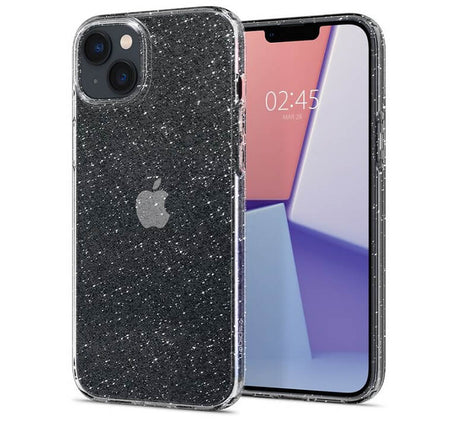 Блестящ Калъф за iPhone 14 Plus, Spigen Liquid Crystal Glitter Quartz Case, Прозрачен