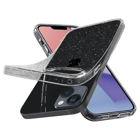 Блестящ Калъф за iPhone 14 Plus, Spigen Liquid Crystal Glitter Quartz Case, Прозрачен (3)