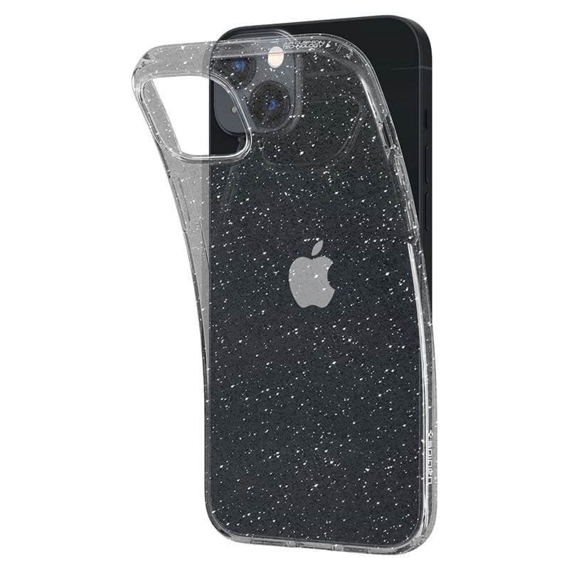 Блестящ Калъф за iPhone 14 Plus, Spigen Liquid Crystal Glitter Quartz Case, Прозрачен (6)