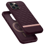 Magsafe Калъф за iPhone 14 Pro Max, Spigen Caseology Parallax, Бордо (6)