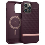 Magsafe Калъф за iPhone 14 Pro Max, Spigen Caseology Parallax, Бордо