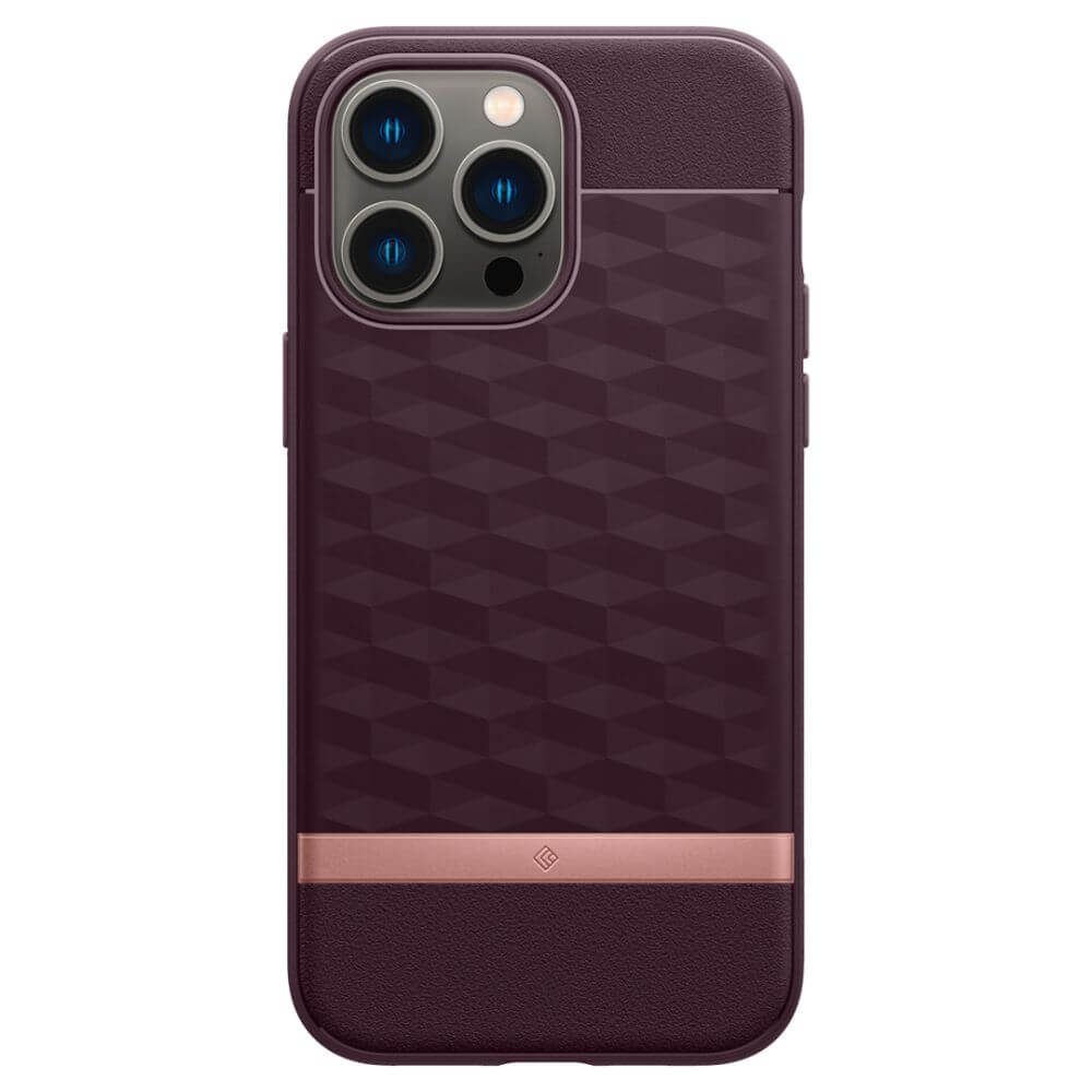 Magsafe Калъф за iPhone 14 Pro Max, Spigen Caseology Parallax, Бордо (2)
