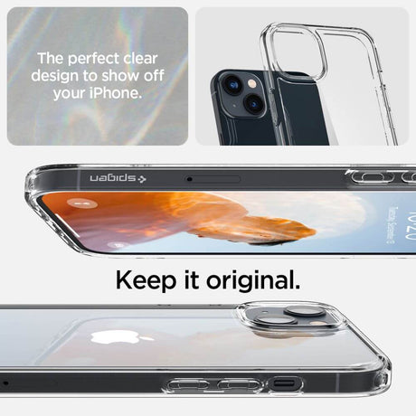 Противоударен Калъф за iPhone 14, Spigen Ultra Hybrid Case, Прозрачен (6)