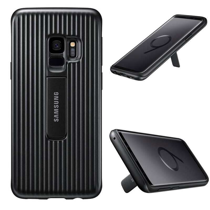 Оригинален Противоударен Калъф за Samsung S9 Plus Protective Standing Cover Case Ef-Rg965cbe, Черен (3)