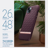 Magsafe Калъф за iPhone 14, Spigen Caseology Parallax, Бордо (7)