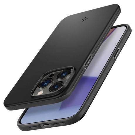 Противоударен Калъф за iPhone 14 Pro Max, Spigen Thin Fit Case, Черен (5)