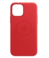 Оригинален Кожен Калъф за Apple iPhone 12 Pro/12, Leather Magsafe Case MHKD3ZM/A, Червен (3)