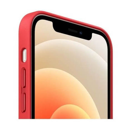 Оригинален Кожен Калъф за Apple iPhone 12 Pro/12, Leather Magsafe Case MHKD3ZM/A, Червен (6)