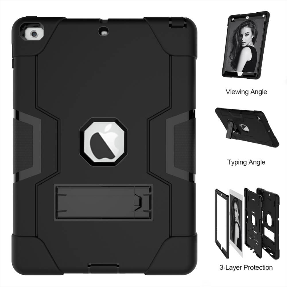 Калъф за iPad Air/ 6/ 5 9.7", Hybrid Kickstand Case, Черен (3)
