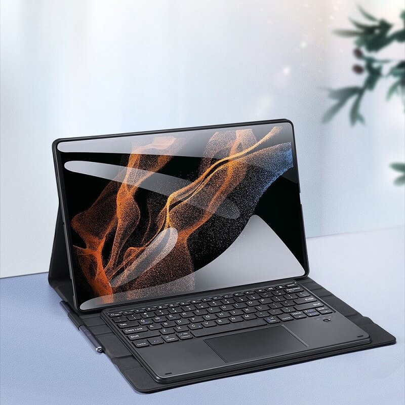 Калъф с Клавиатура за Samsung Tab S8/ S7, Dux Ducis Touchpad Keyboard Case, Черен (2)