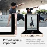 Тънък Матов Калъф за Samsung Z Flip 4, Spigen AirSkin Mix Case, Розов (5)