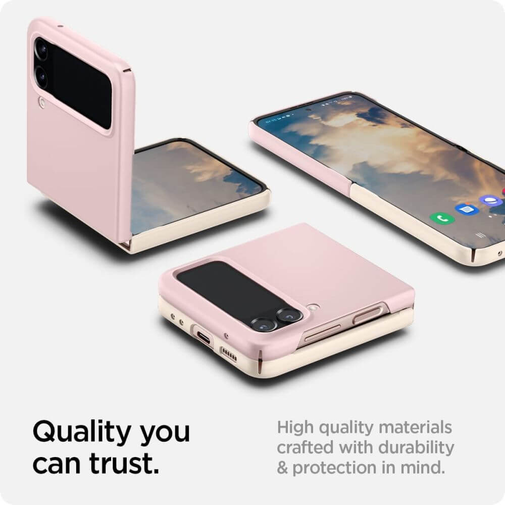 Тънък Матов Калъф за Samsung Z Flip 4, Spigen AirSkin Mix Case, Розов (2)