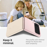 Тънък Матов Калъф за Samsung Z Flip 4, Spigen AirSkin Mix Case, Розов (4)