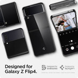 Тънък Матов Калъф за Samsung Z Flip 4, Spigen AirSkin Case, Прозрачен (6)