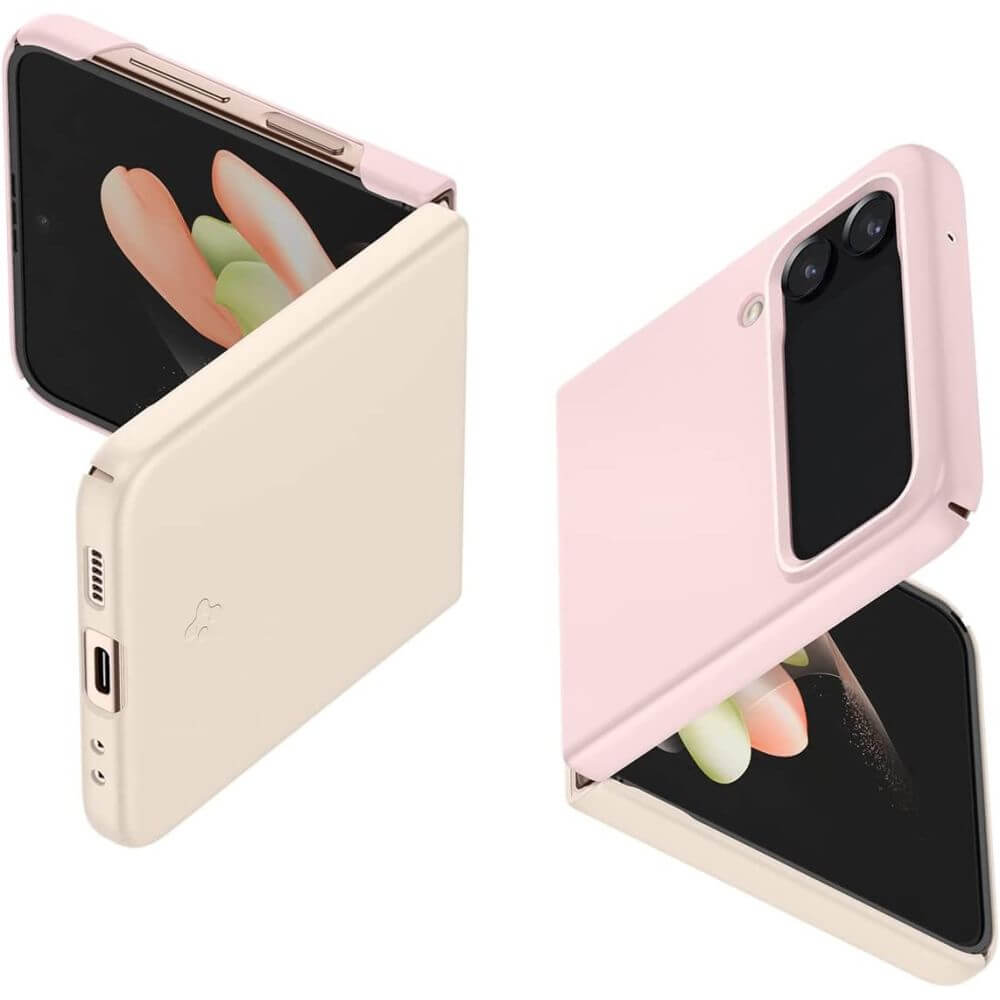 Тънък Матов Калъф за Samsung Z Flip 4, Spigen AirSkin Mix Case, Розов