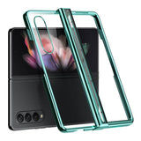 Калъф с Предпазител за Samsung Z Fold 4, Electroplating Hinge Case, Зелен