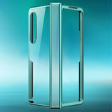 Калъф с Предпазител за Samsung Z Fold 4, Electroplating Hinge Case, Зелен (3)