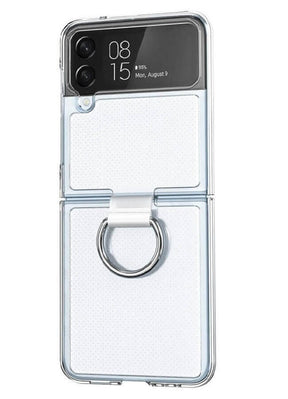 Калъф с Халка за Samsung Z Flip 4, GKK Ring Case, Прозрачен