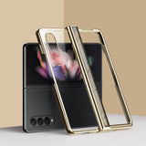 Калъф с Предпазител за Samsung Z Fold 4, Electroplating Hinge Case, Златист (2)