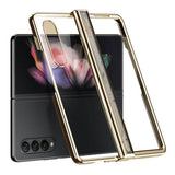 Калъф с Предпазител за Samsung Z Fold 4, Electroplating Hinge Case, Златист