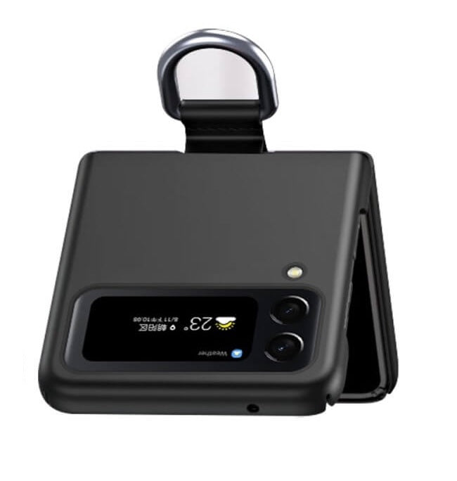 Калъф с Халка за Samsung Galaxy Z Flip 4, GKK Ring Case, Черен (2)