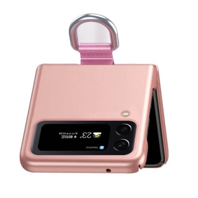 Калъф с Халка за Samsung Galaxy Z Flip 4, GKK Ring Case, Розов (2)