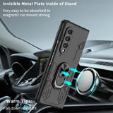 Калъф с Поставка за Samsung Z Fold 4, GKK KickStand Case, Черен (4)