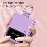 Калъф с Халка за Samsung Galaxy Z Flip 4, GKK Ring Case, Лилав (3)