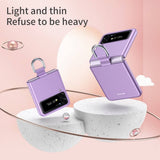 Калъф с Халка за Samsung Galaxy Z Flip 4, GKK Ring Case, Лилав (6)