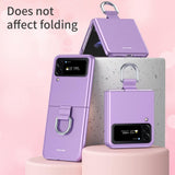 Калъф с Халка за Samsung Galaxy Z Flip 4, GKK Ring Case, Лилав (7)