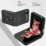 Калъф с Камера Предпазител за Samsung Z Flip 4, Kickstand Pro Case, Черен (6)