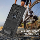 Калъф с Камера Предпазител за Samsung Z Flip 4, Kickstand Pro Case, Черен (3)