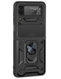 Калъф с Камера Предпазител за Samsung Z Flip 4, Kickstand Pro Case, Черен