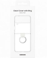 Оригинален Калъф за Samsung Z Flip 4, Clear Cover with Ring Case EF-OF721CTEGWW, Прозрачен (7)