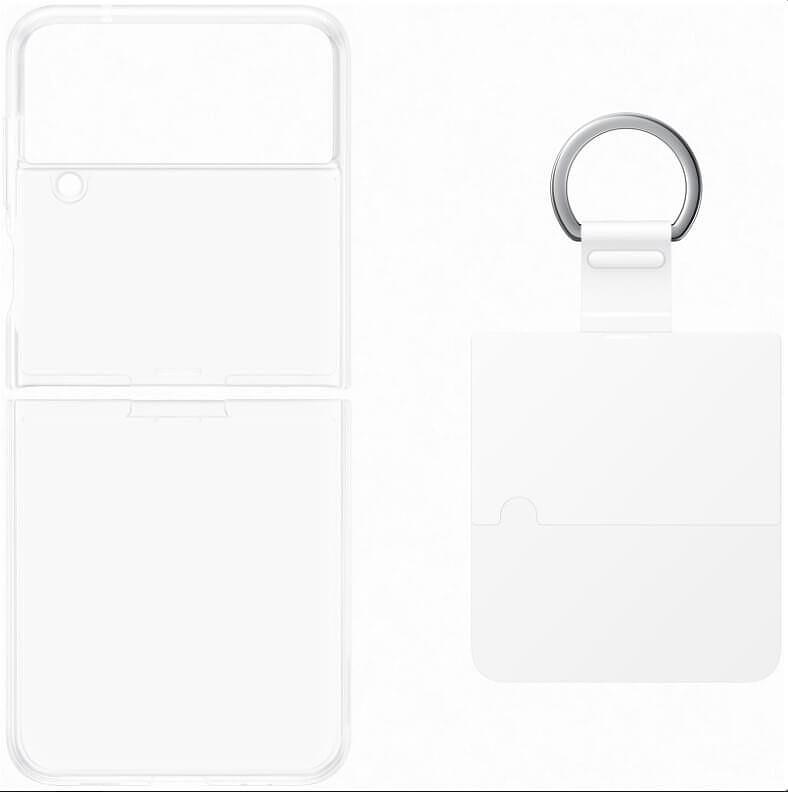 Оригинален Калъф за Samsung Z Flip 4, Clear Cover with Ring Case EF-OF721CTEGWW, Прозрачен (6)