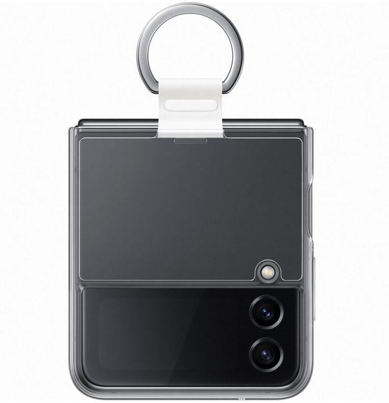 Оригинален Калъф за Samsung Z Flip 4, Clear Cover with Ring Case EF-OF721CTEGWW, Прозрачен (2)