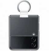 Оригинален Калъф за Samsung Z Flip 4, Clear Cover with Ring Case EF-OF721CTEGWW, Прозрачен (2)