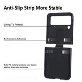 Кожен Калъф с Халка за Samsung Galaxy Z Flip 4, GKK Ring Case, Черен (4)