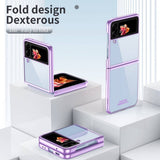 Калъф с Цветна Рамка за Samsung Z Flip 4, GKK Frame Case, Лилав (4)