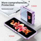 Калъф с Цветна Рамка за Samsung Z Flip 4, GKK Frame Case, Лилав (6)