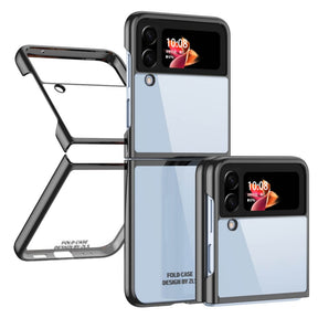 Калъф с Цветна Рамка за Samsung Z Flip 4, GKK Frame Case, Черен
